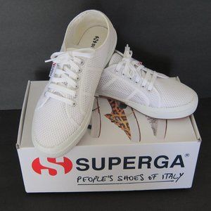 Superga White Mesh Sneakers Sz 9/Eu 40  Style 2750